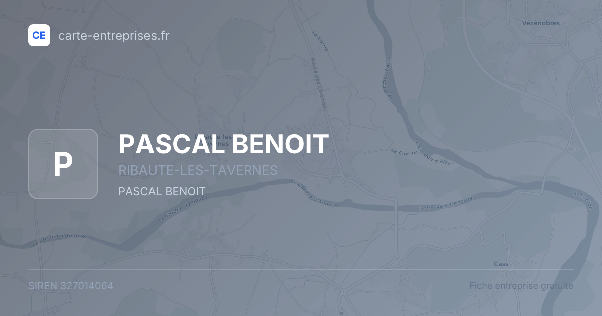 PASCAL BENOIT — 327014064 — fiche entreprise