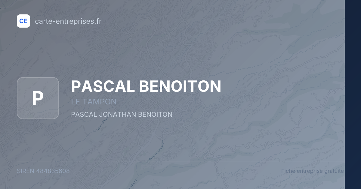 PASCAL BENOITON — 484835608 — fiche entreprise