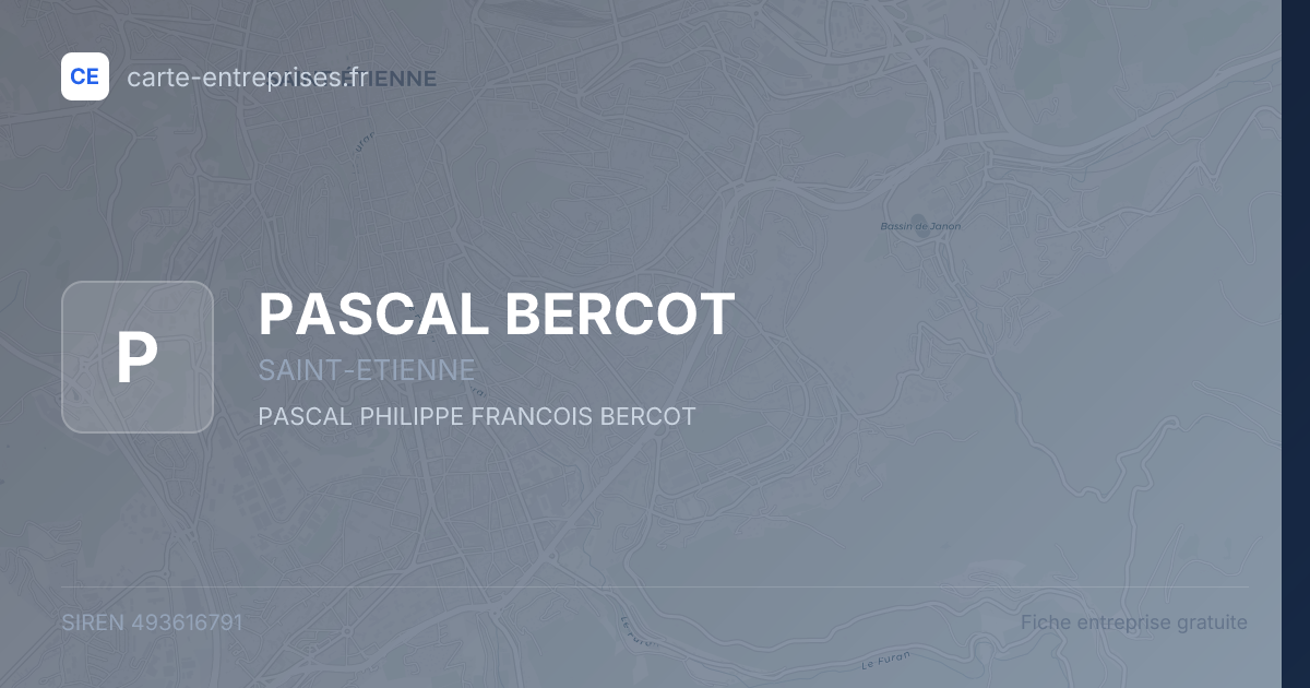 PASCAL BERCOT — 493616791 — fiche entreprise