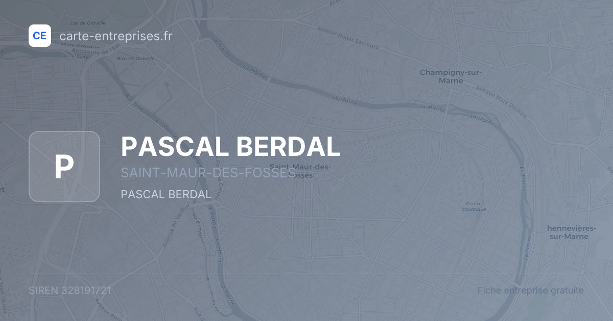 PASCAL BERDAL — 328191721 — fiche entreprise