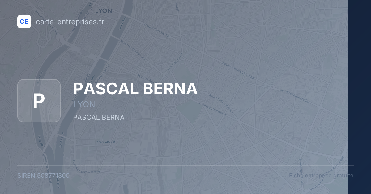 PASCAL BERNA — 508771300 — fiche entreprise