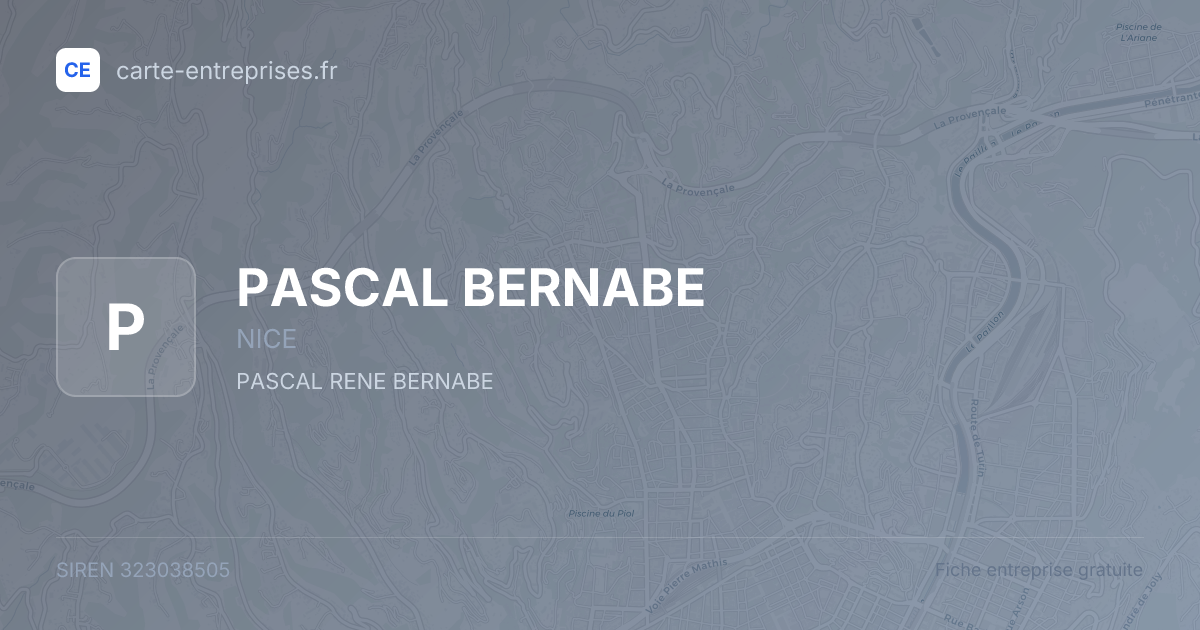 PASCAL BERNABE — 323038505 — fiche entreprise