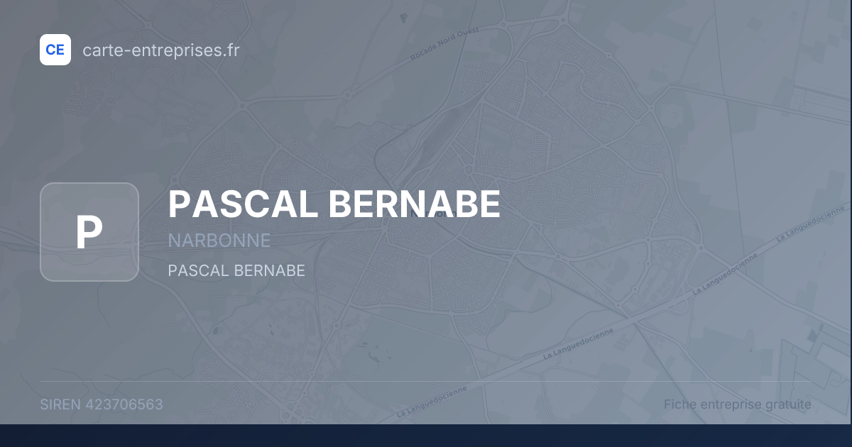 PASCAL BERNABE — 423706563 — fiche entreprise