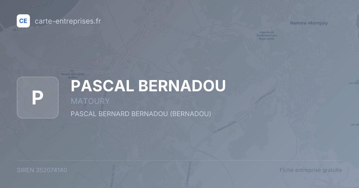 PASCAL BERNADOU — 352074140 — fiche entreprise