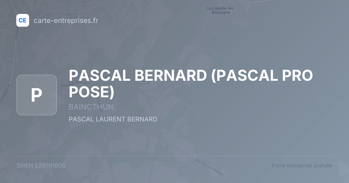 PASCAL BERNARD (PASCAL PRO POSE) — 529791808 — fiche entreprise