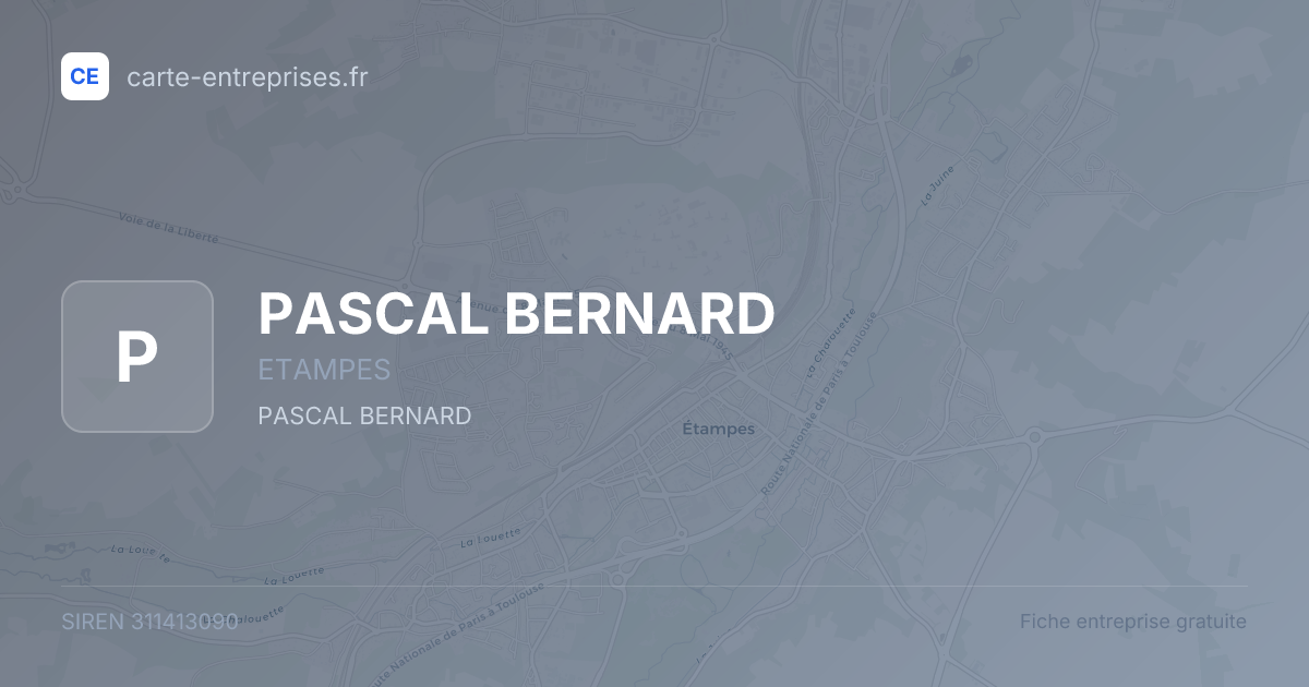 PASCAL BERNARD — 311413090 — fiche entreprise