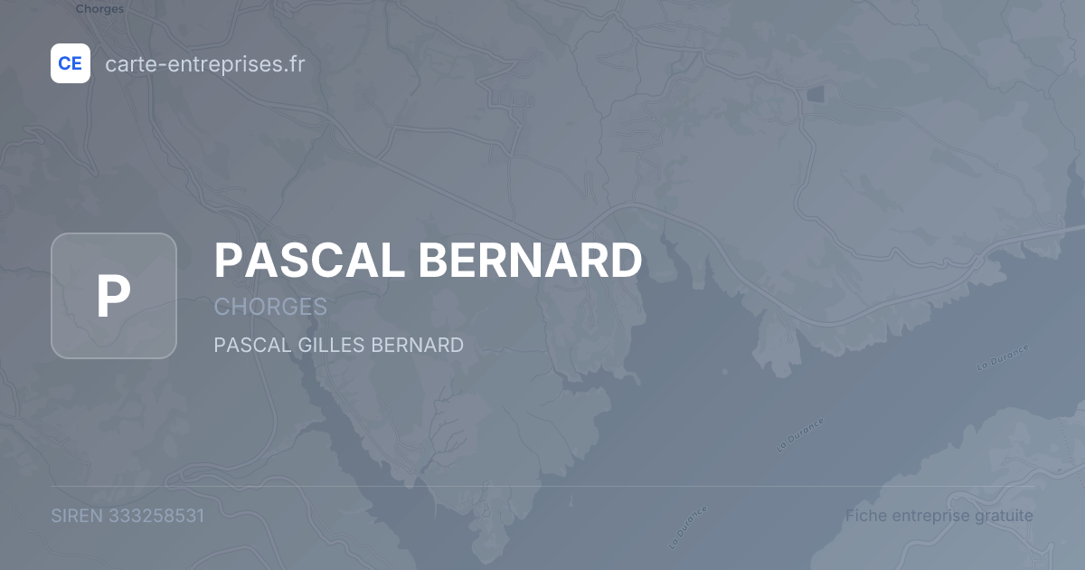 PASCAL BERNARD — 333258531 — fiche entreprise