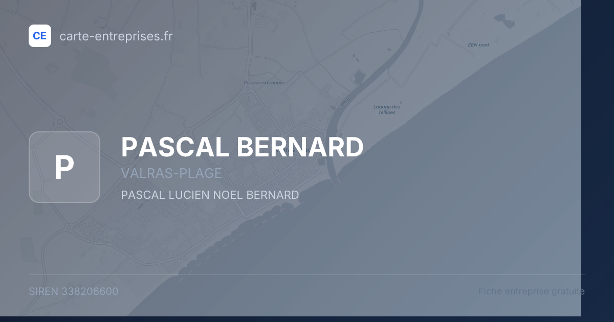 PASCAL BERNARD — 338206600 — fiche entreprise