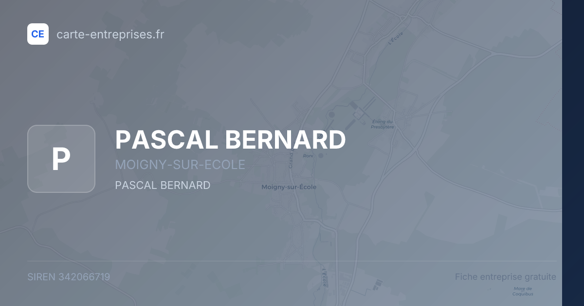 PASCAL BERNARD — 342066719 — fiche entreprise