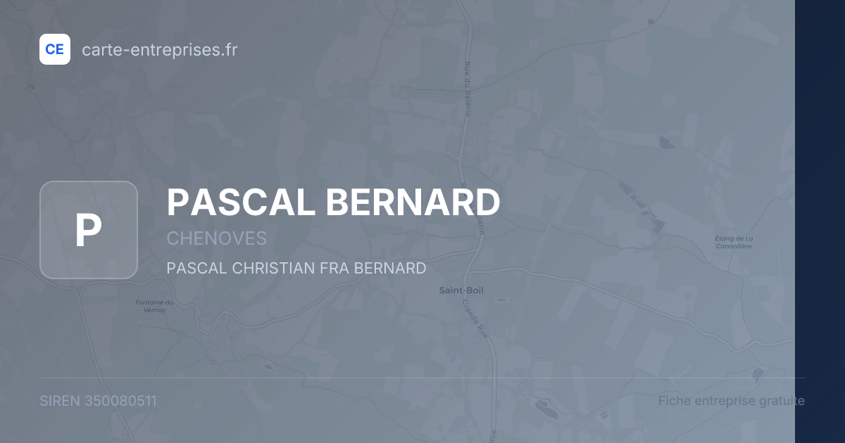 PASCAL BERNARD — 350080511 — fiche entreprise