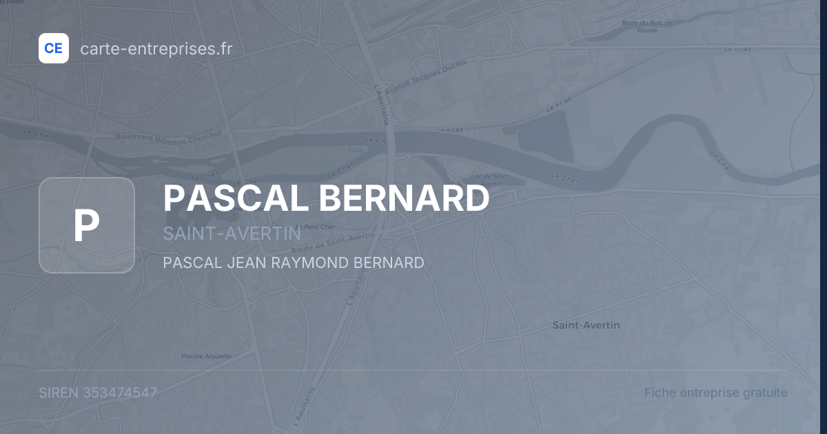 PASCAL BERNARD — 353474547 — fiche entreprise