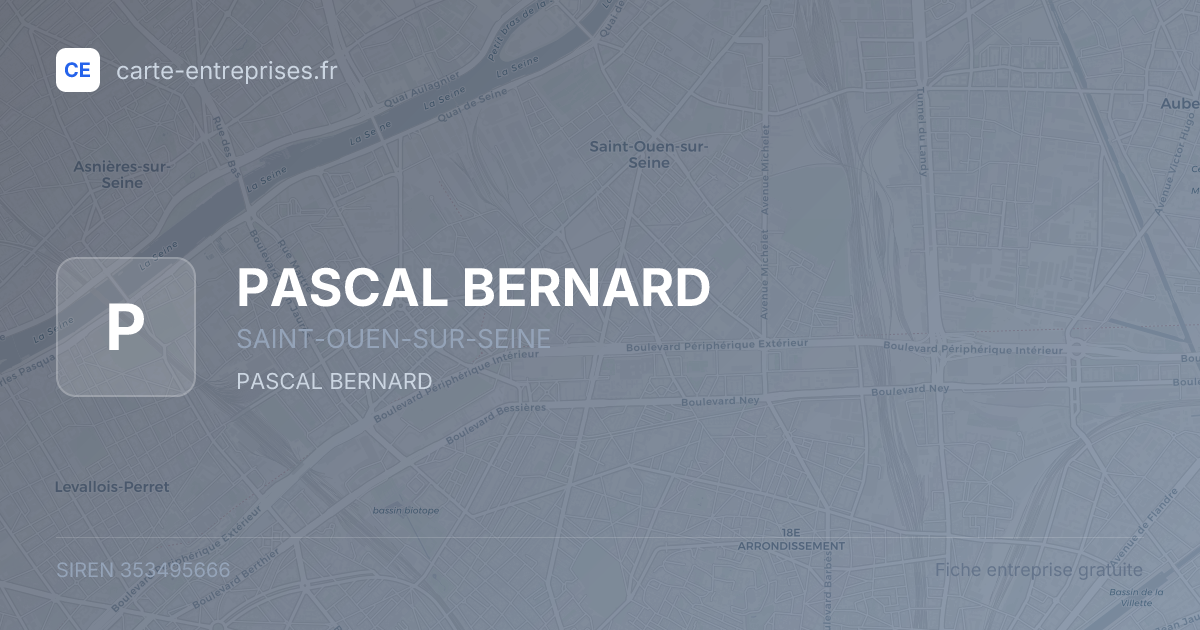 PASCAL BERNARD — 353495666 — fiche entreprise