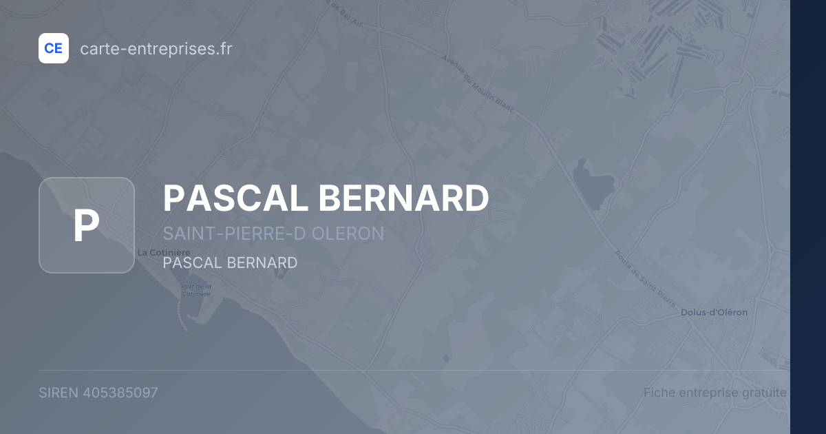 PASCAL BERNARD — 405385097 — fiche entreprise