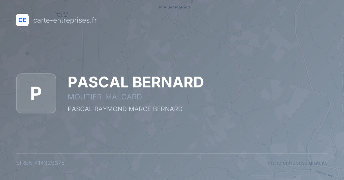 PASCAL BERNARD — 414329375 — fiche entreprise