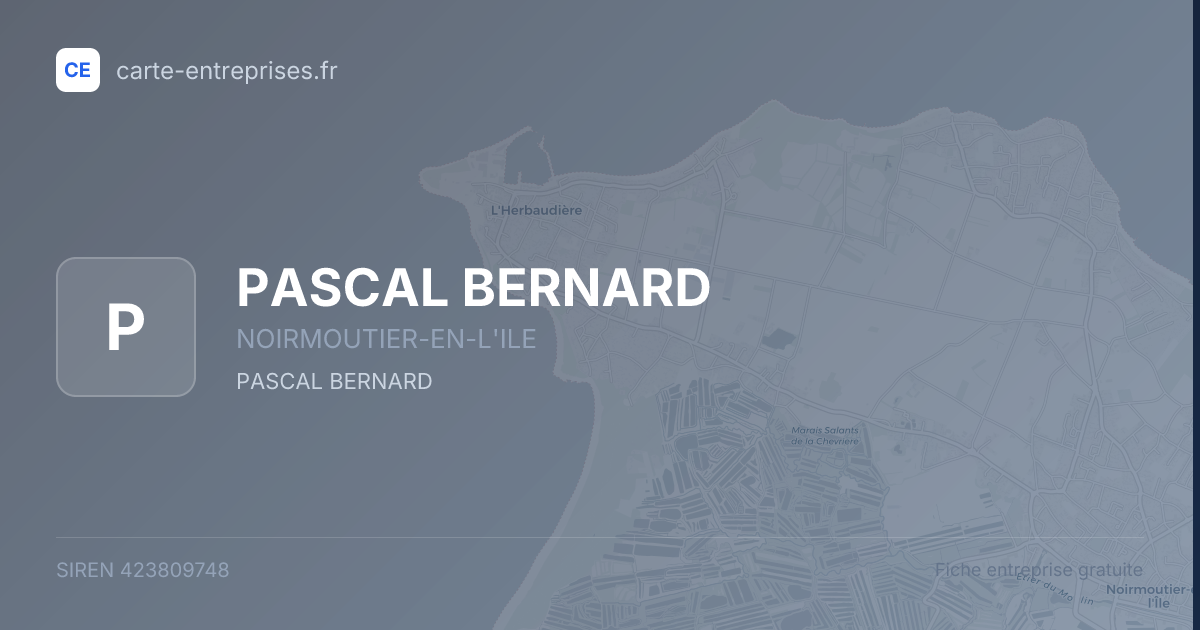 PASCAL BERNARD — 423809748 — fiche entreprise