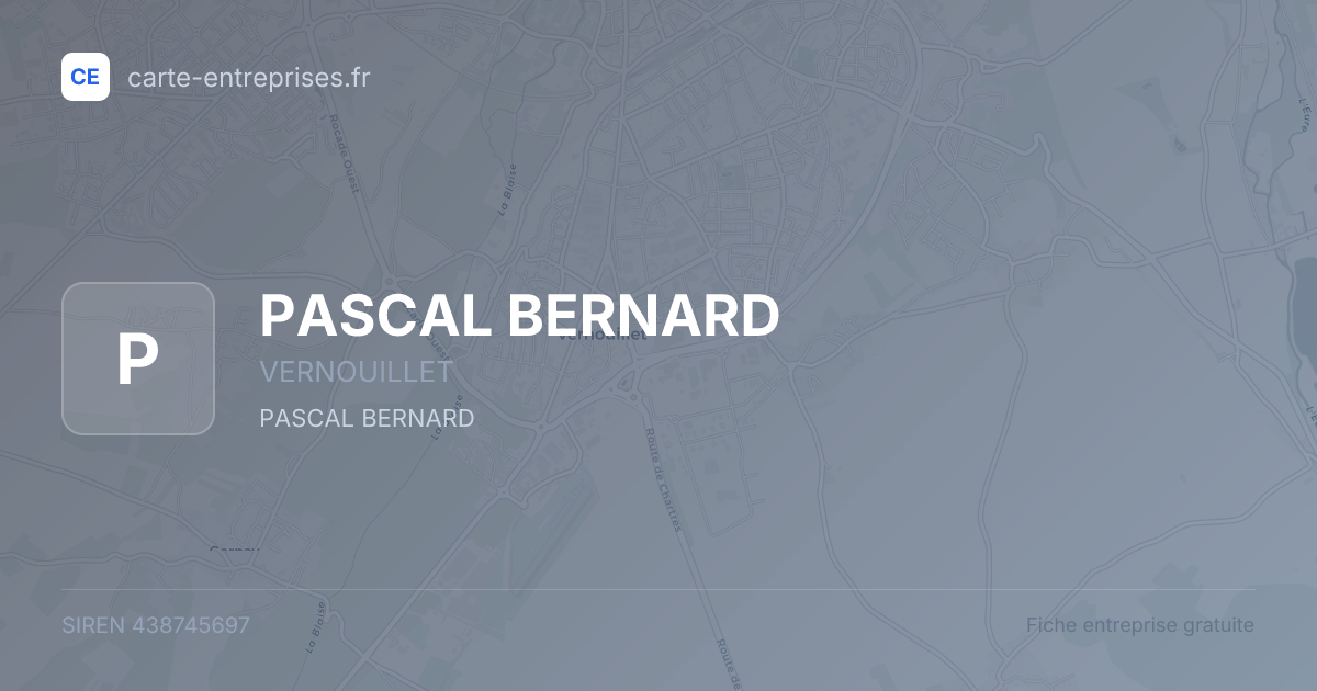 PASCAL BERNARD — 438745697 — fiche entreprise