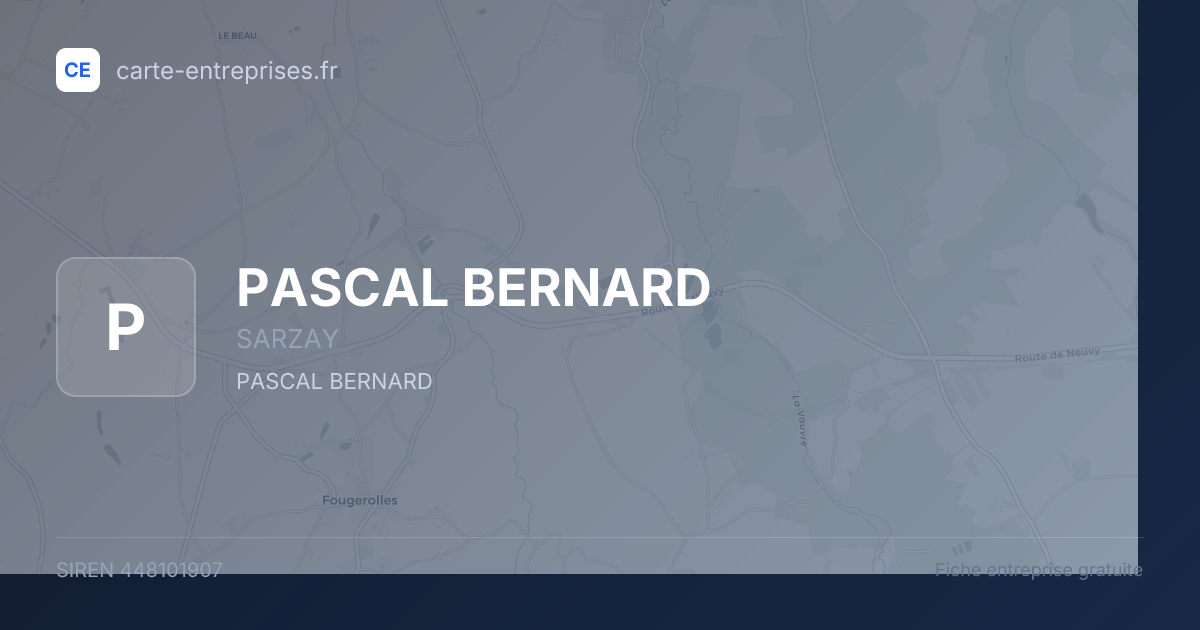 PASCAL BERNARD — 448101907 — fiche entreprise