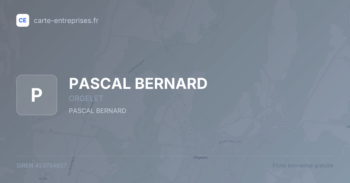 PASCAL BERNARD — 453754657 — fiche entreprise