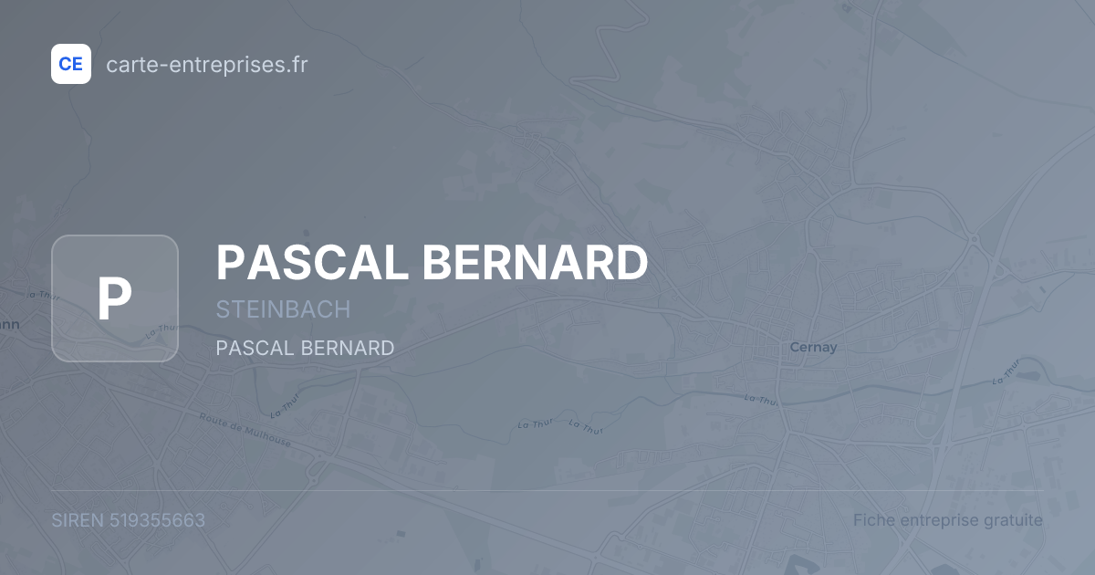 PASCAL BERNARD — 519355663 — fiche entreprise