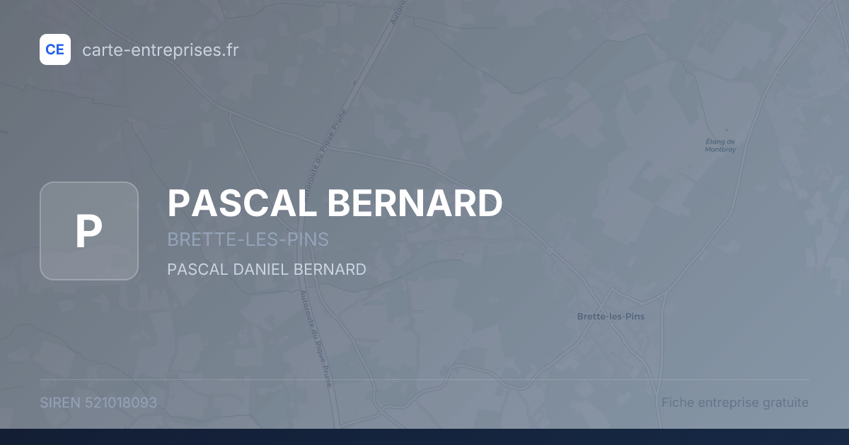 PASCAL BERNARD — 521018093 — fiche entreprise