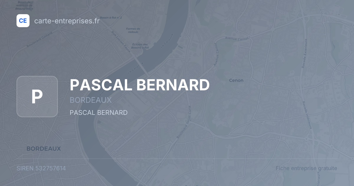 PASCAL BERNARD — 532757614 — fiche entreprise