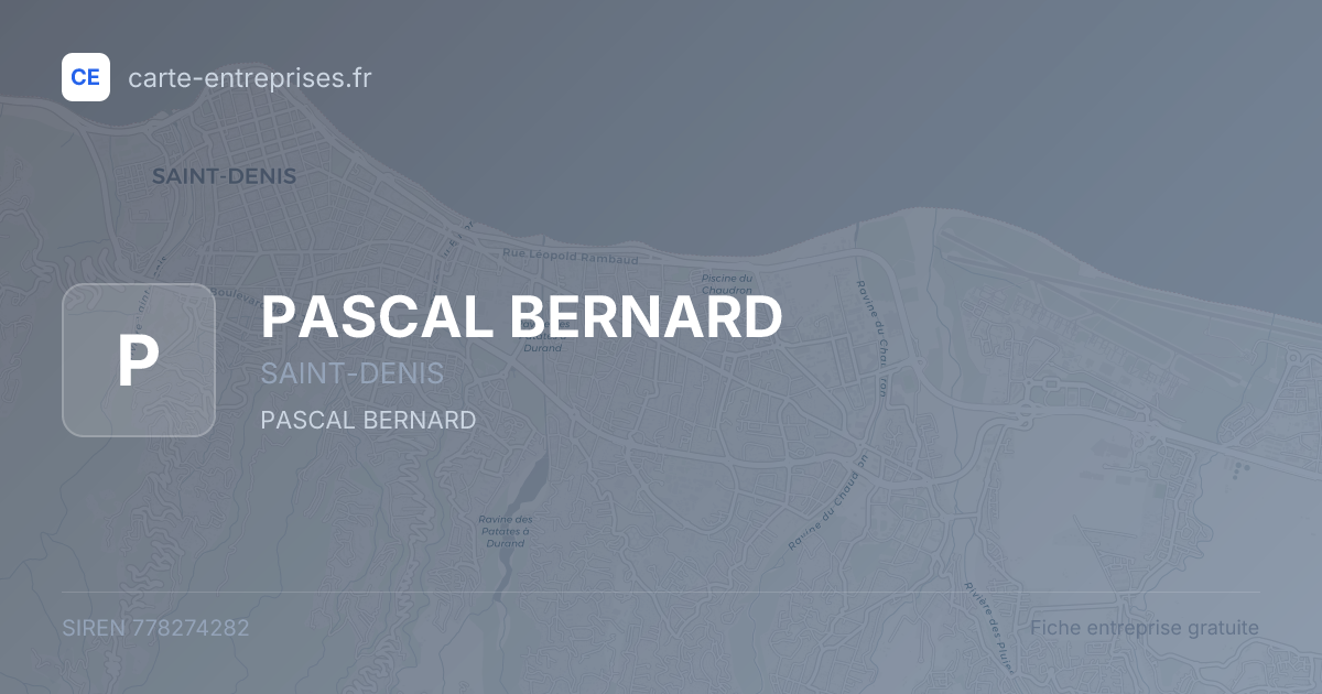 PASCAL BERNARD — 778274282 — fiche entreprise