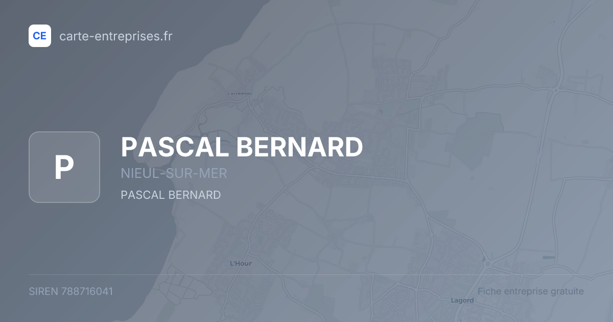 PASCAL BERNARD — 788716041 — fiche entreprise