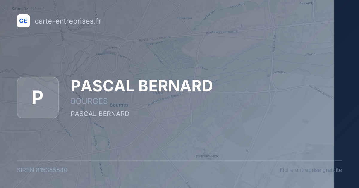 PASCAL BERNARD — 815355540 — fiche entreprise
