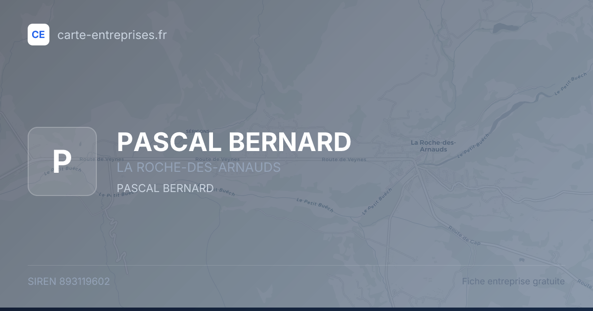 PASCAL BERNARD — 893119602 — fiche entreprise
