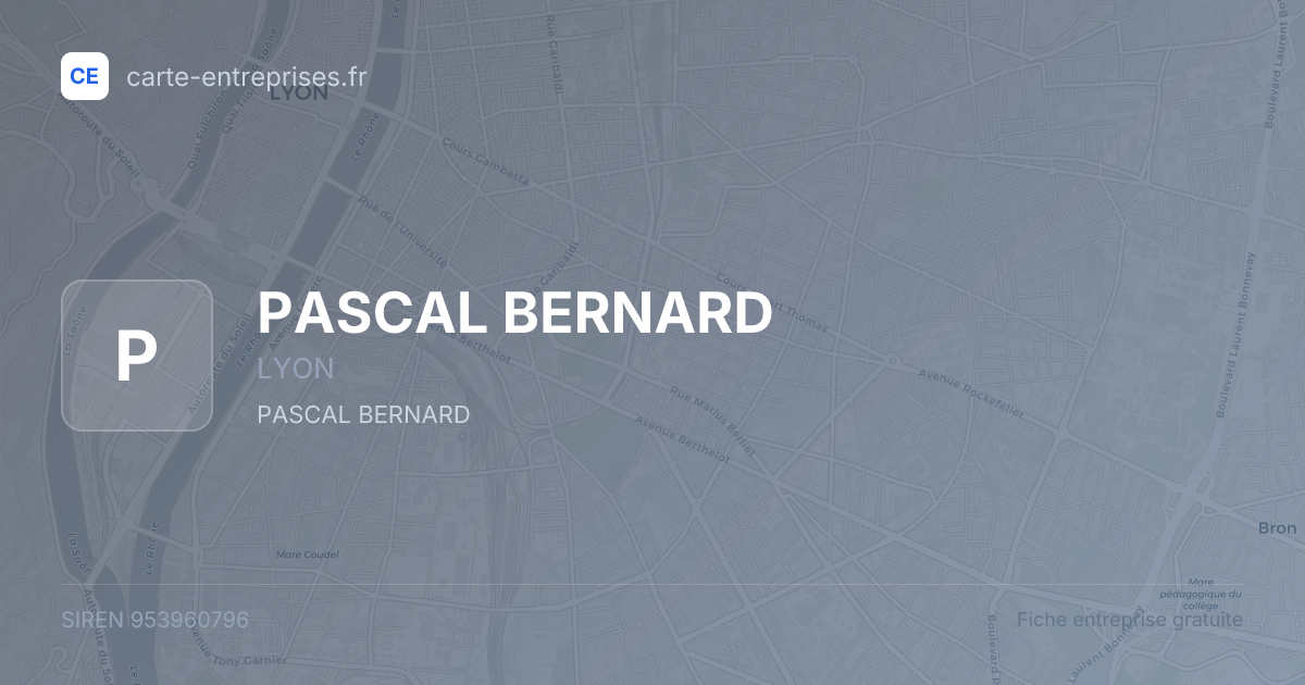 PASCAL BERNARD — 953960796 — fiche entreprise