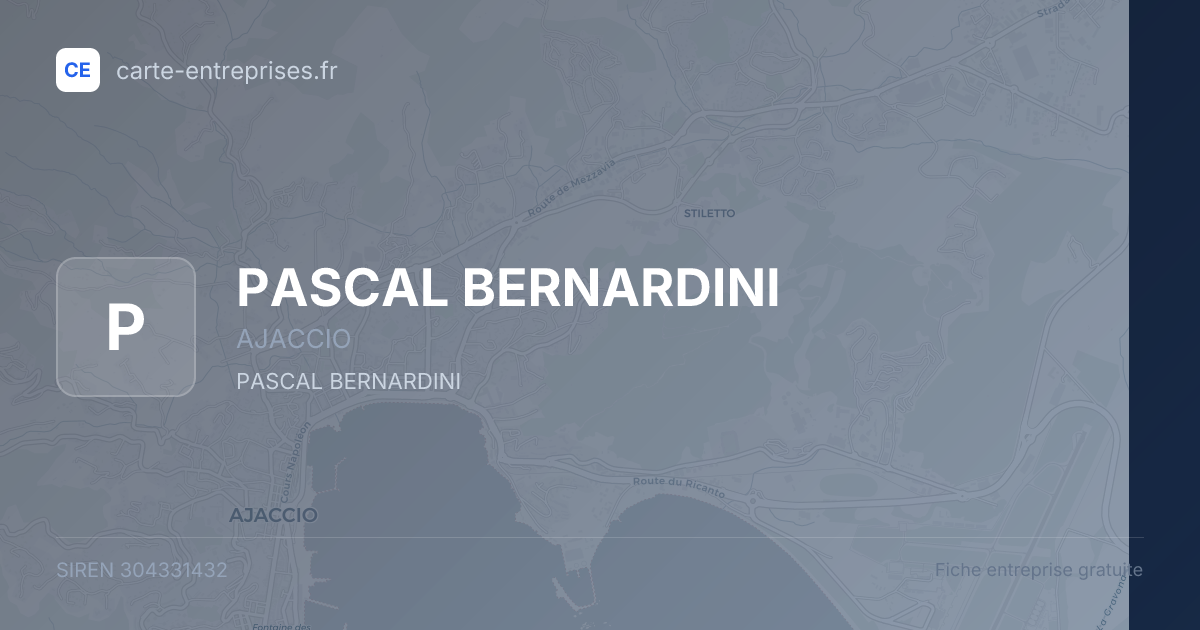 PASCAL BERNARDINI — 304331432 — fiche entreprise