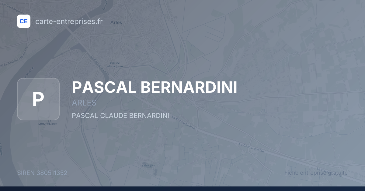 PASCAL BERNARDINI — 380511352 — fiche entreprise