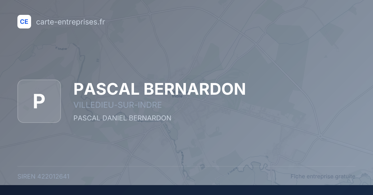 PASCAL BERNARDON — 422012641 — fiche entreprise