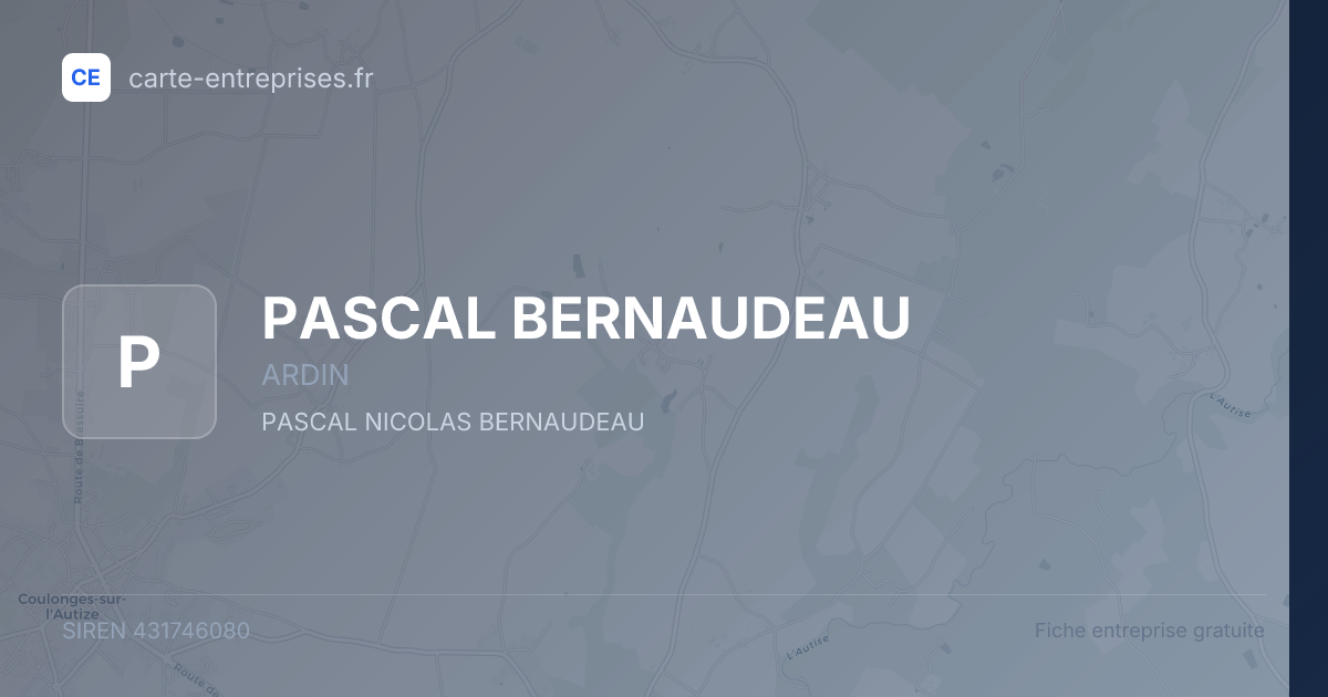 PASCAL BERNAUDEAU — 431746080 — fiche entreprise