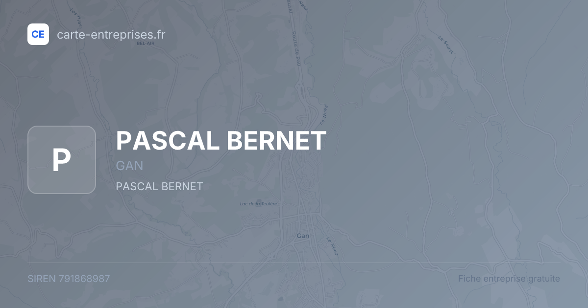 PASCAL BERNET — 791868987 — fiche entreprise