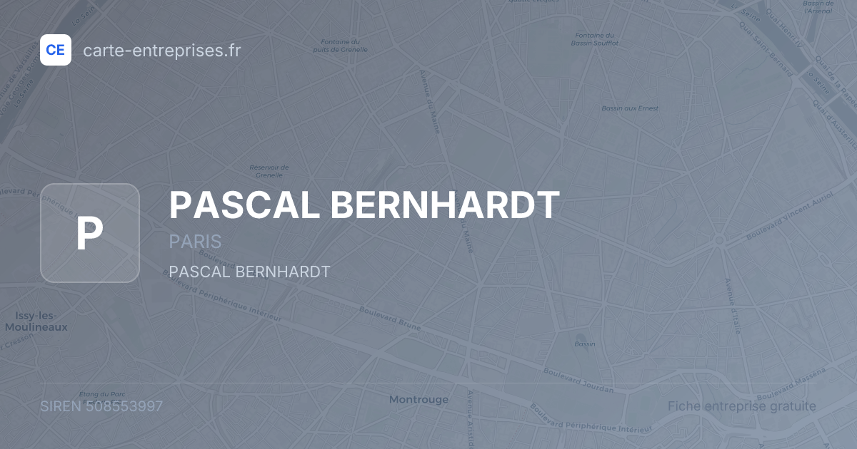 PASCAL BERNHARDT — 508553997 — fiche entreprise