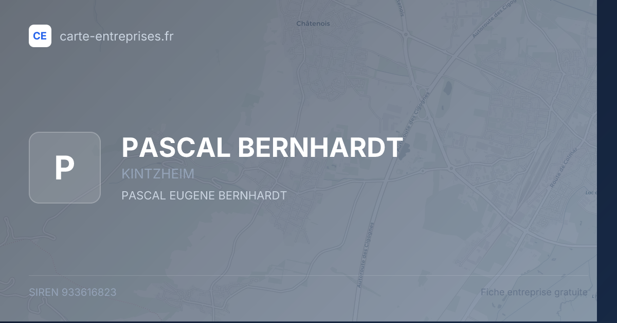 PASCAL BERNHARDT — 933616823 — fiche entreprise