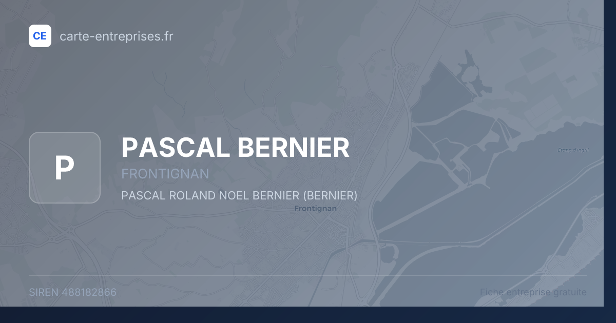 PASCAL BERNIER — 488182866 — fiche entreprise