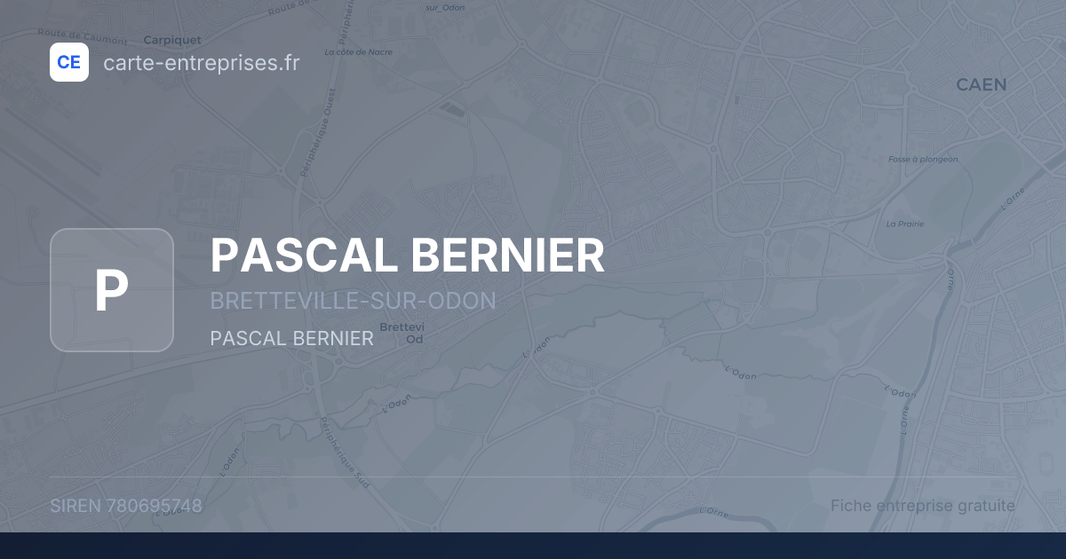 PASCAL BERNIER — 780695748 — fiche entreprise