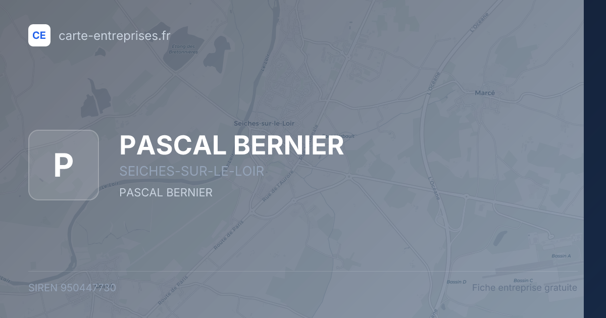 PASCAL BERNIER — 950447730 — fiche entreprise