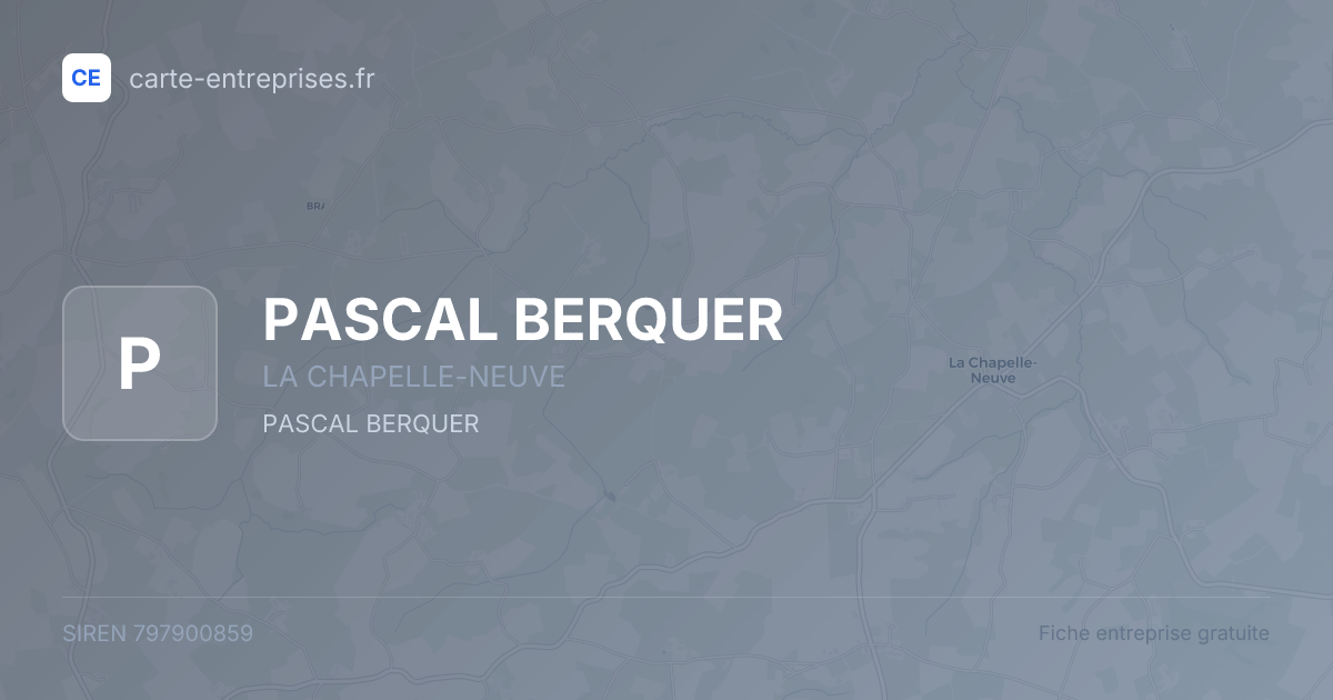 PASCAL BERQUER — 797900859 — fiche entreprise