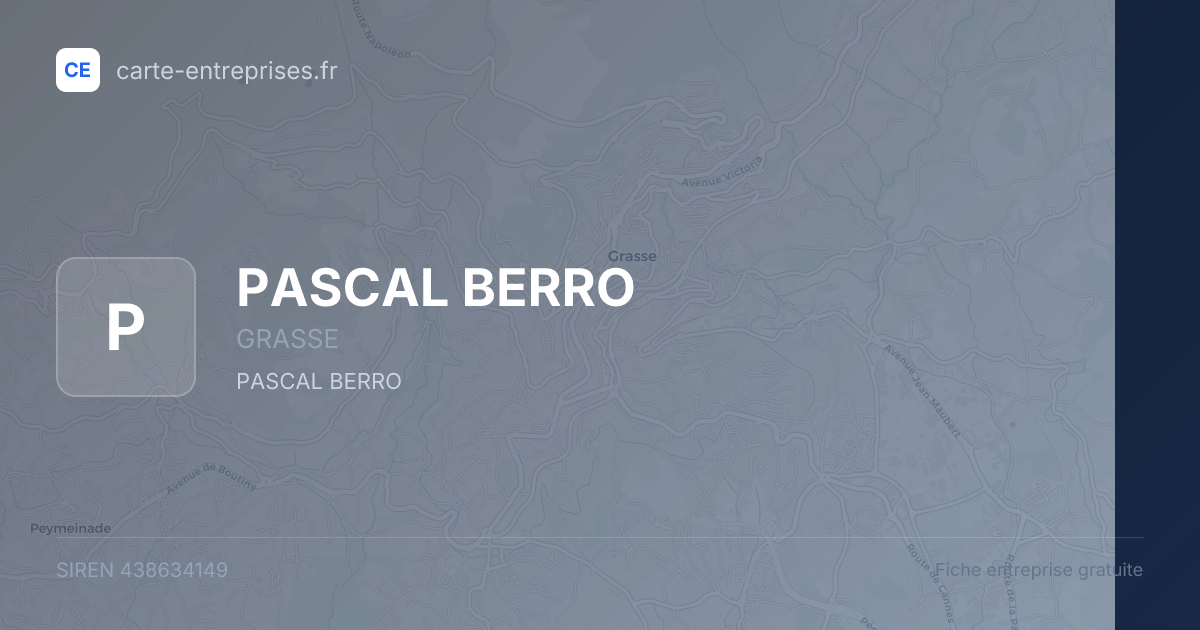 PASCAL BERRO — 438634149 — fiche entreprise