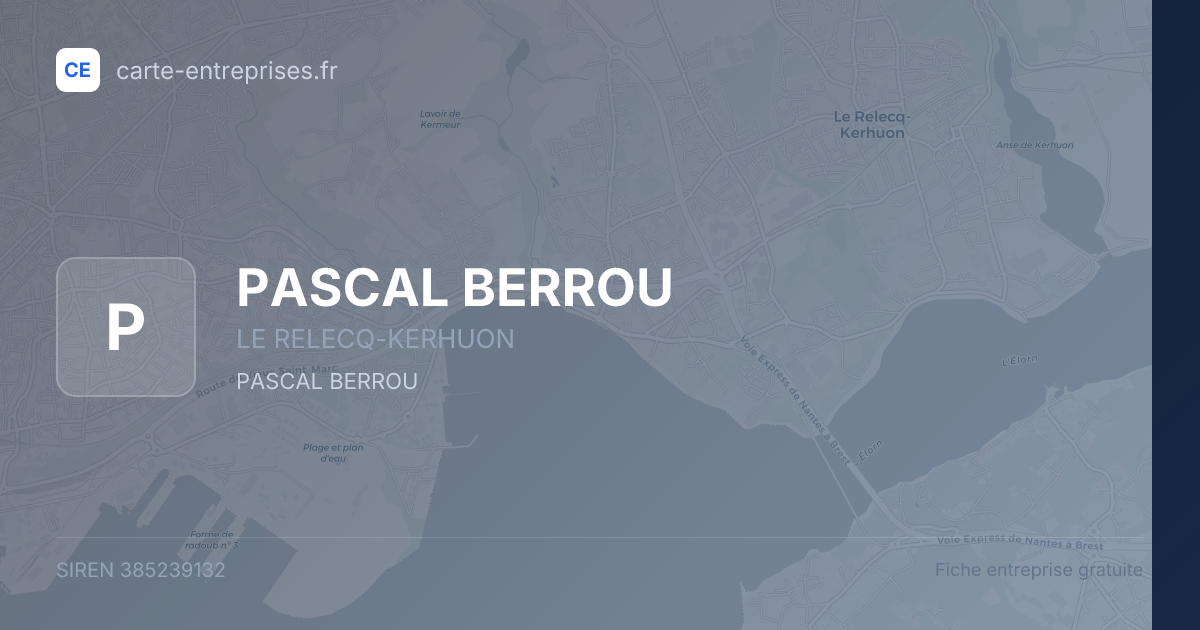 PASCAL BERROU — 385239132 — fiche entreprise