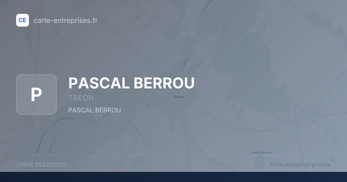 PASCAL BERROU — 388290520 — fiche entreprise