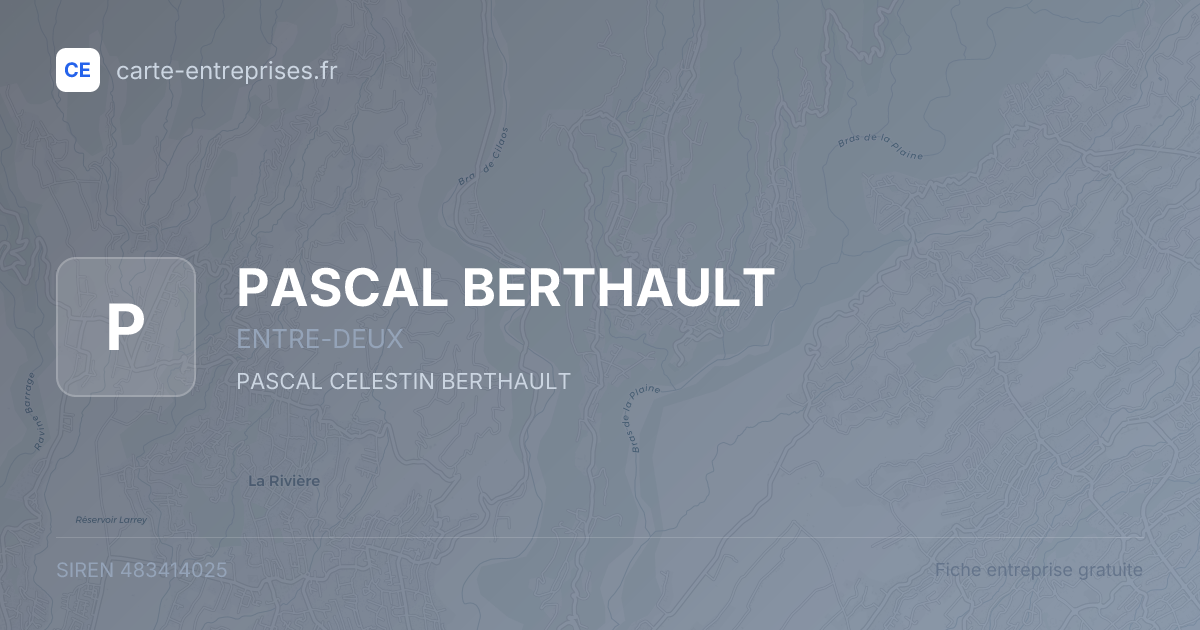 PASCAL BERTHAULT — 483414025 — fiche entreprise