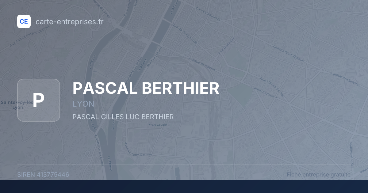 PASCAL BERTHIER — 413775446 — fiche entreprise