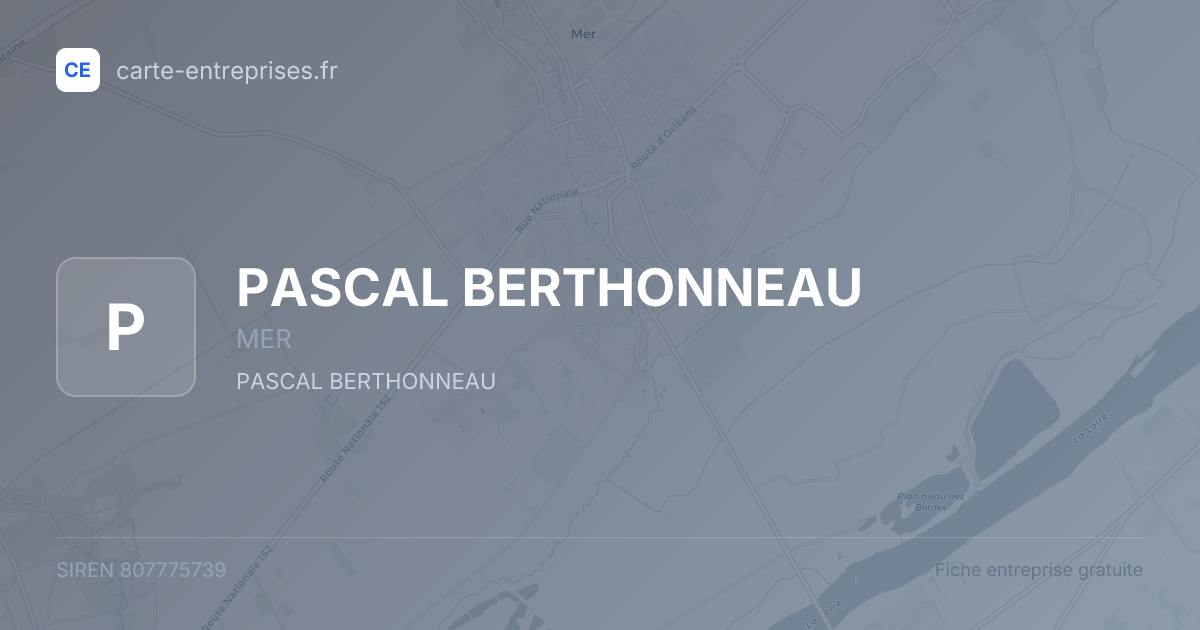 PASCAL BERTHONNEAU — 807775739 — fiche entreprise