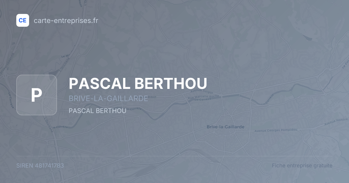 PASCAL BERTHOU — 481741783 — fiche entreprise