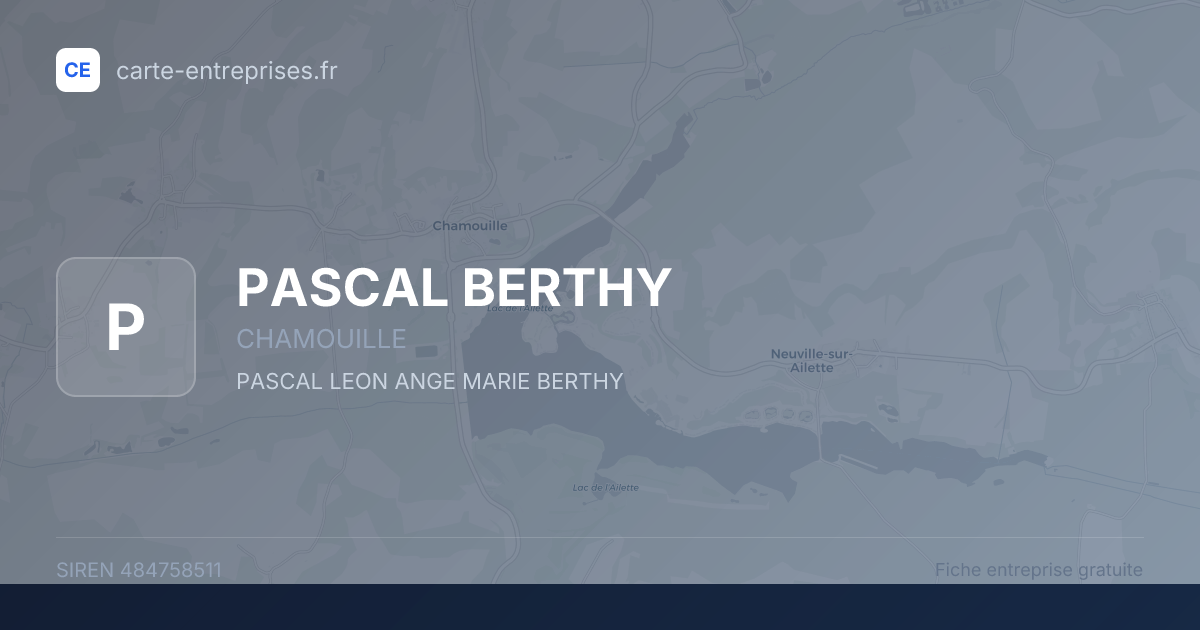 PASCAL BERTHY — 484758511 — fiche entreprise