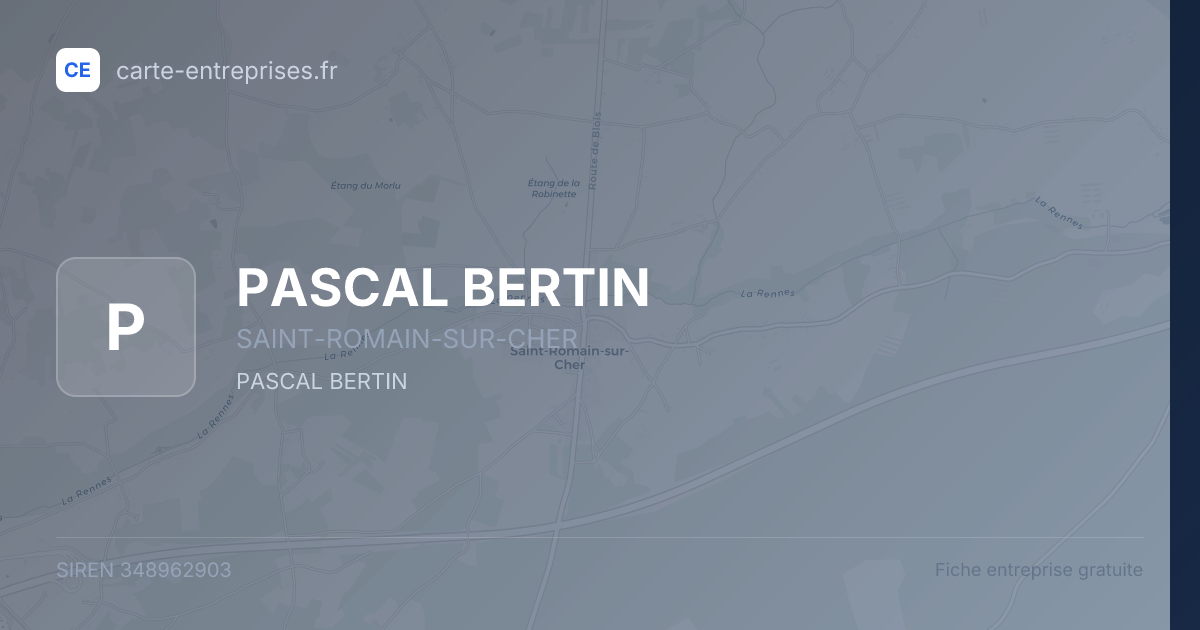 PASCAL BERTIN — 348962903 — fiche entreprise